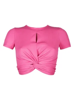 Solada T-shirt cropped da donna a costine