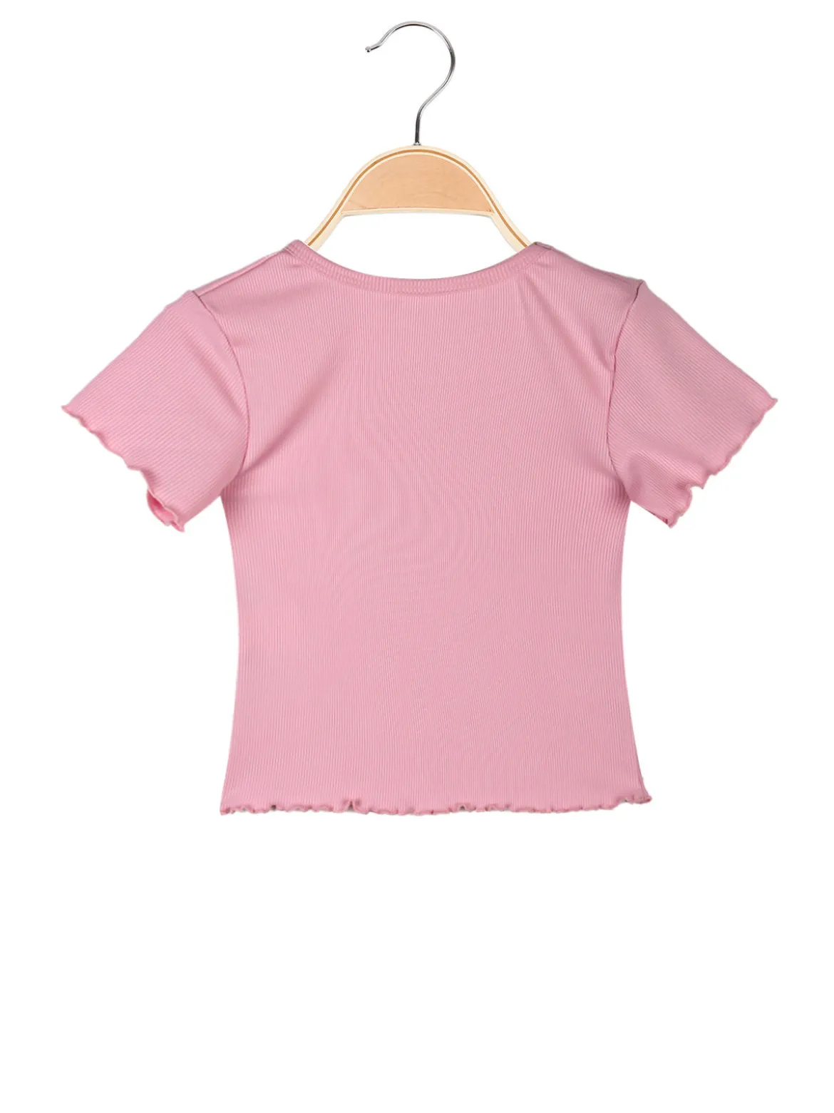Solada T-shirt da bambina a costine con borsetta