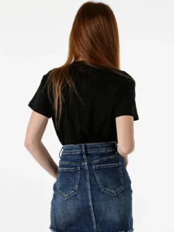 Solada T-shirt da donna in cotone con stampa e strass