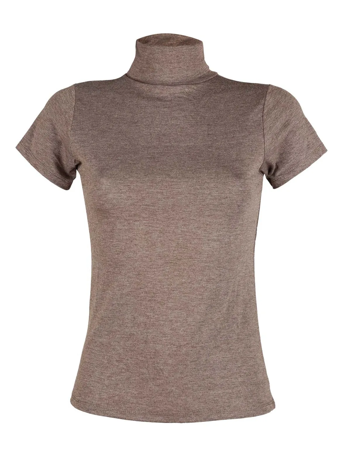 Solada T-shirt dolcevita da donna in tinta unita