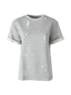 Solada T-shirt donna con dettagli in pizzo - grigio