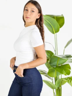 Solada T-shirt donna con scollo drappeggiato
