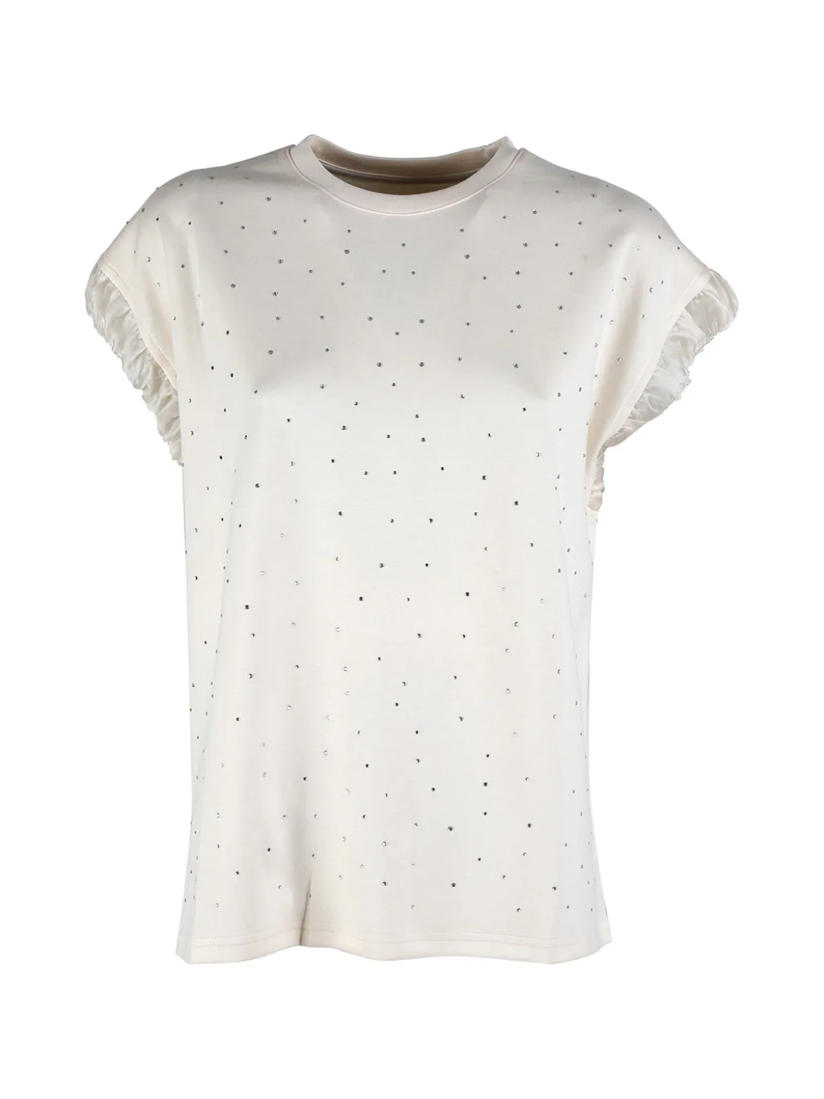 Solada T-shirt donna con strass - beige