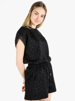 Solada T-shirt donna con strass - nero