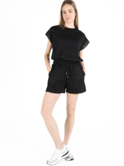 Solada T-shirt donna con strass - nero