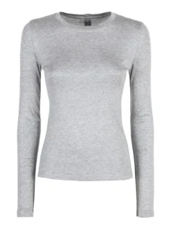 Solada T-shirt donna girocollo a maniche lunghe - grigio