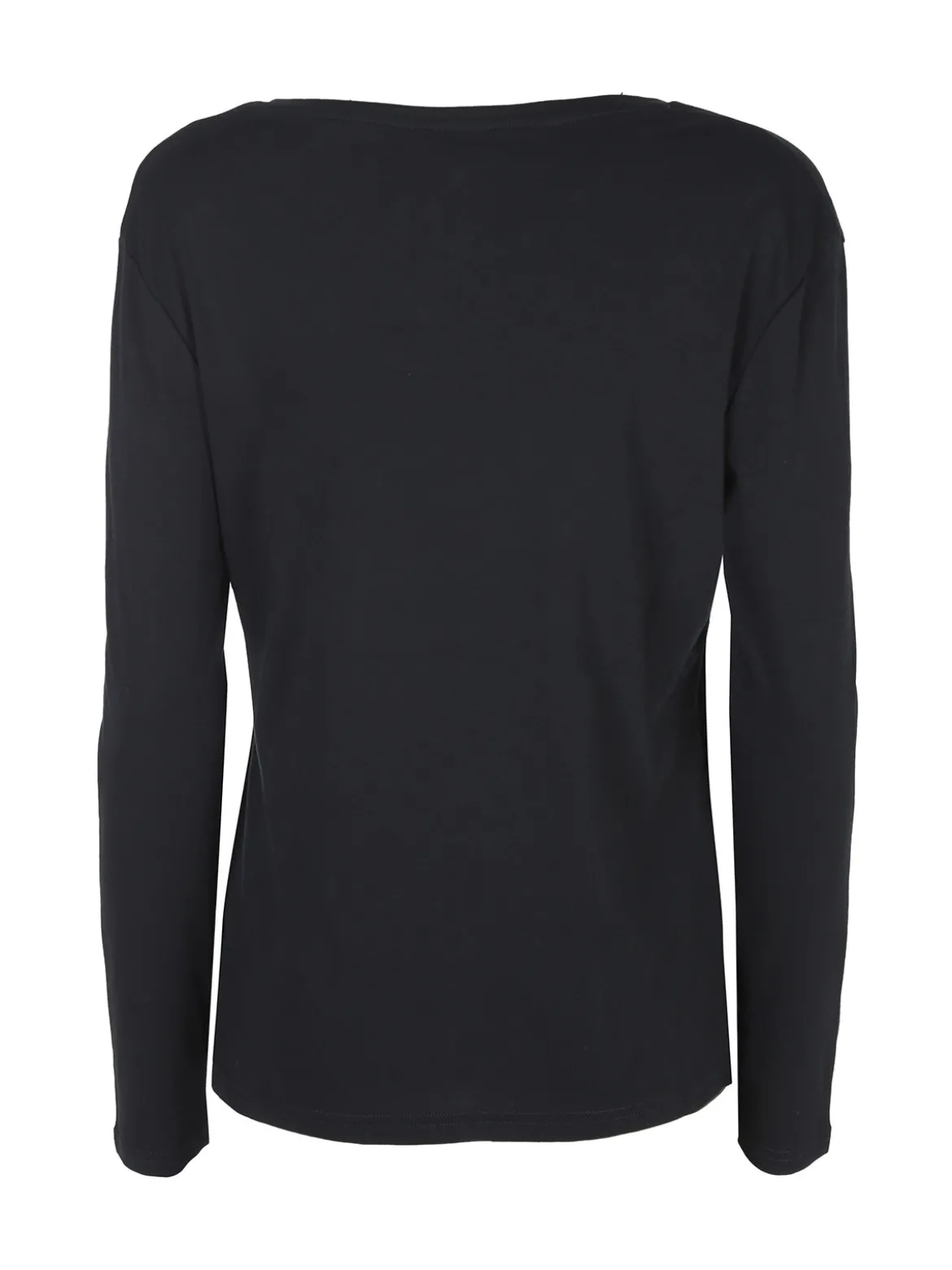 Solada T-shirt donna girocollo a maniche lunghe in cotone - nero
