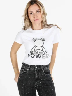 Solada T-shirt donna in cotone con paillettes