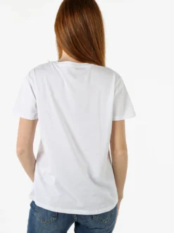 Solada T-shirt donna in cotone con stampa orsacchiotti e strass - marrone