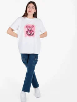 Solada T-shirt donna oversize con stampa orsacchiotto