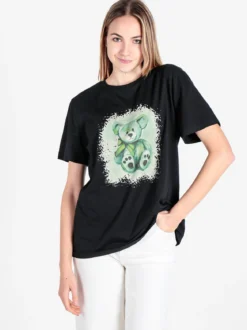Solada T-shirt donna oversize con stampa orsacchiotto