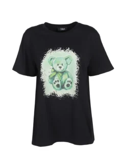 Solada T-shirt donna oversize con stampa orsacchiotto