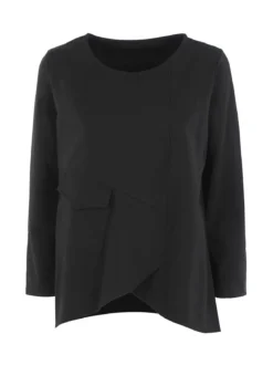 Solada T-shirt donna oversize con taschino