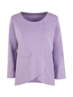 Solada T-shirt donna oversize con taschino