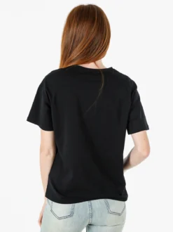 Solada T-shirt donna oversize in cotone elasticizzato - nero