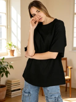 Solada T-shirt donna oversize tinta unita