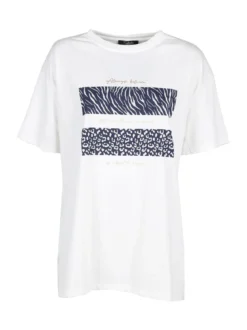 Solada T-shirt girocollo da donna con stampa e dettagli strass