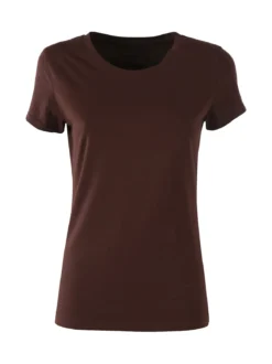 Solada T-shirt girocollo da donna in cotone - moro