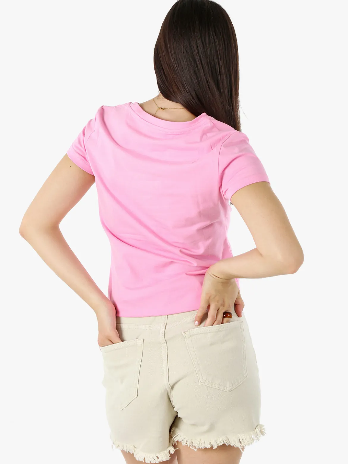 Solada T-shirt girocollo da donna in cotone - rosa