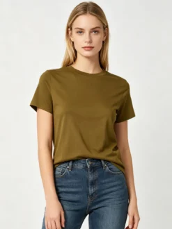 Solada T-shirt girocollo da donna - oliva