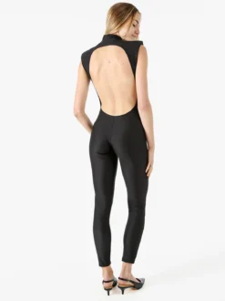 Solada Tuta jumpsuit da donna accollata con schiena scoperta - nero