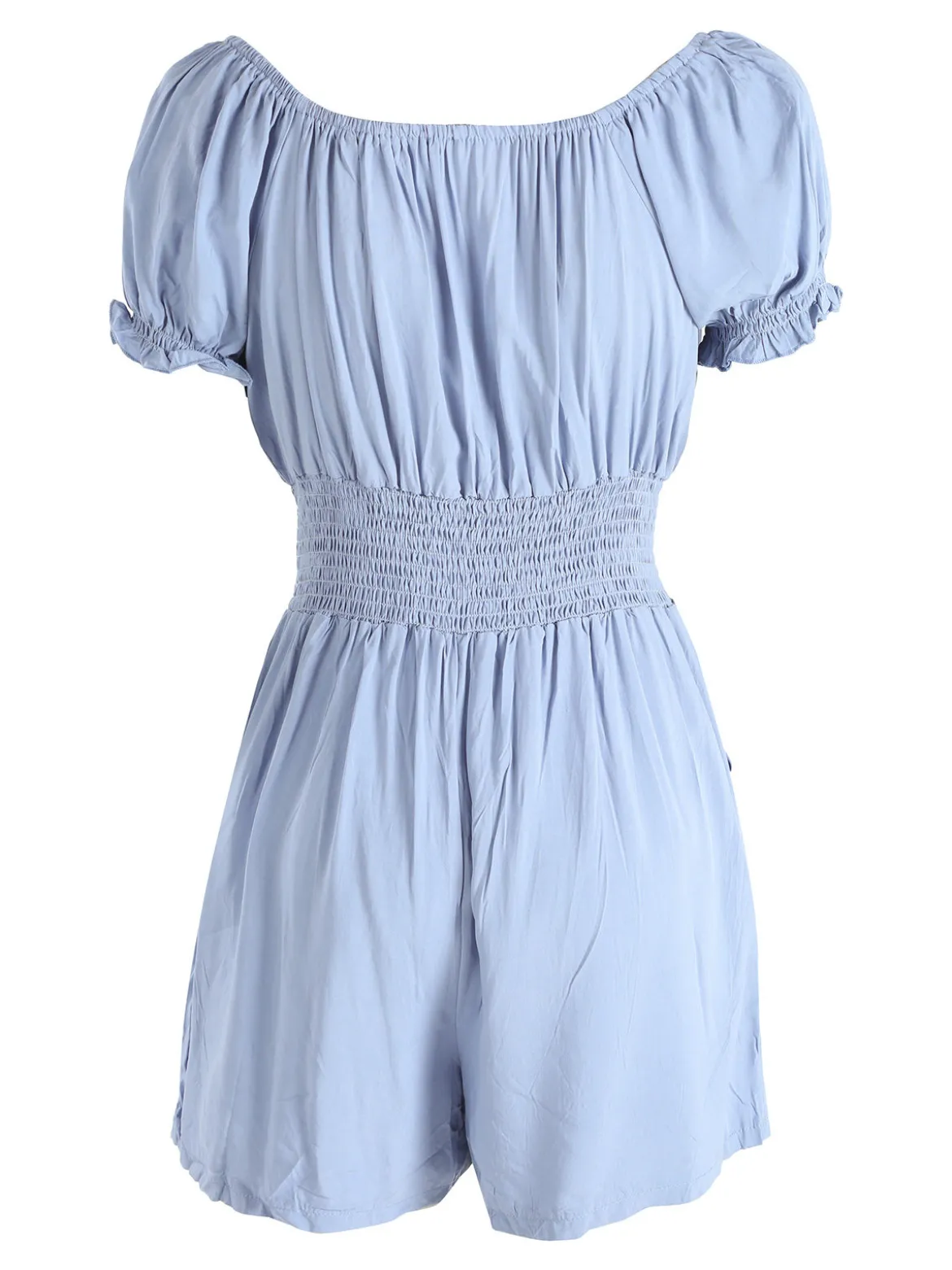 Solada Tuta jumpsuite corta da donna con scollo a barca - blu