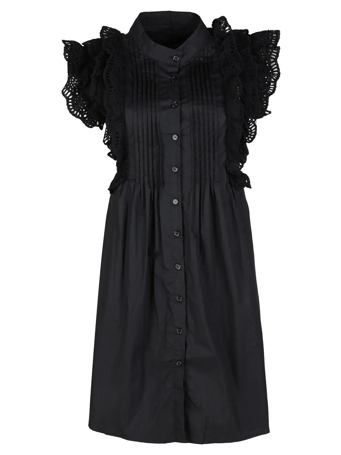 Solada Vestito corto da donna a camicia con volant