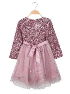 Solada Vestito da bambina elegante con paillettes e gonna in tulle
