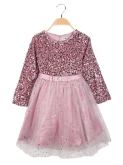 Solada Vestito da bambina elegante con paillettes e gonna in tulle