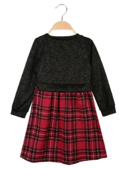 Solada Vestito da bambina scozzese a manica lunga