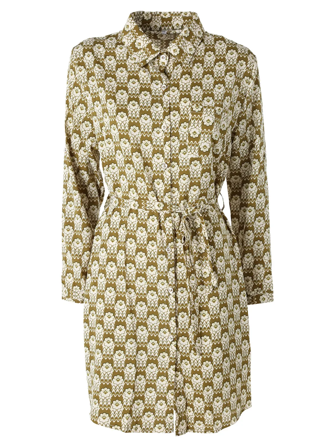Solada Vestito donna a camicia con maniche lunghe - militare