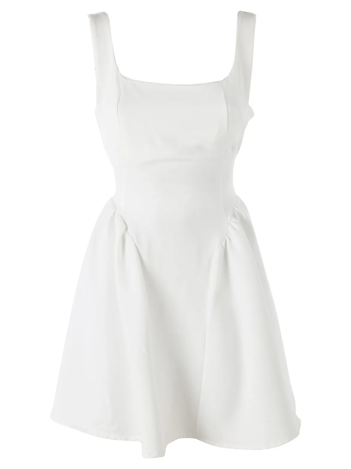 Solada Vestito donna a spalla stretta con scollo quadrato - bianco
