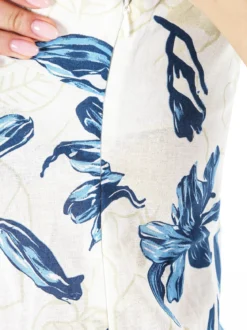 Solada Vestito donna a tubino senza maniche con stampa floreale - blu