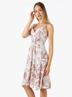 Solada Vestito donna in cotone con spalline strette - beige