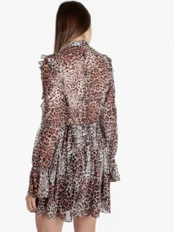Solada Vestito donna maculato a maniche lunghe con rouge