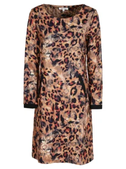 Solada Vestito donna manica lunga con stampa animalier