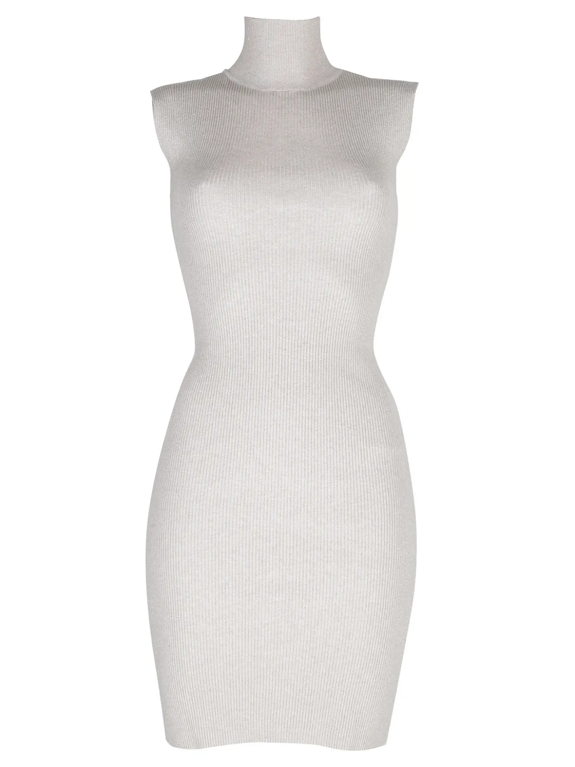 Solada Vestito donna smanicato in maglia con dettagli lurex