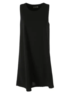 Solada Vestito donna smanicato in tinta unita - nero