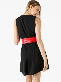 Solada Vestito donna smanicato in tinta unita - nero