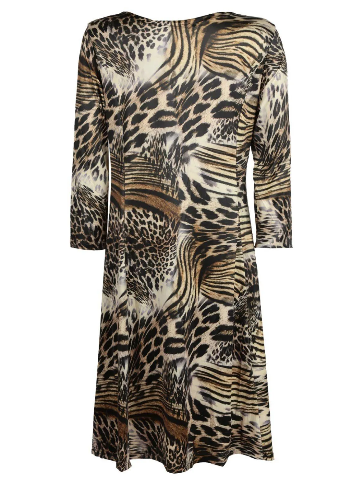 Solada Vestito leopardato manica a 3/4