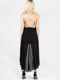 Solada Vestito lungo sul retro con paillettes