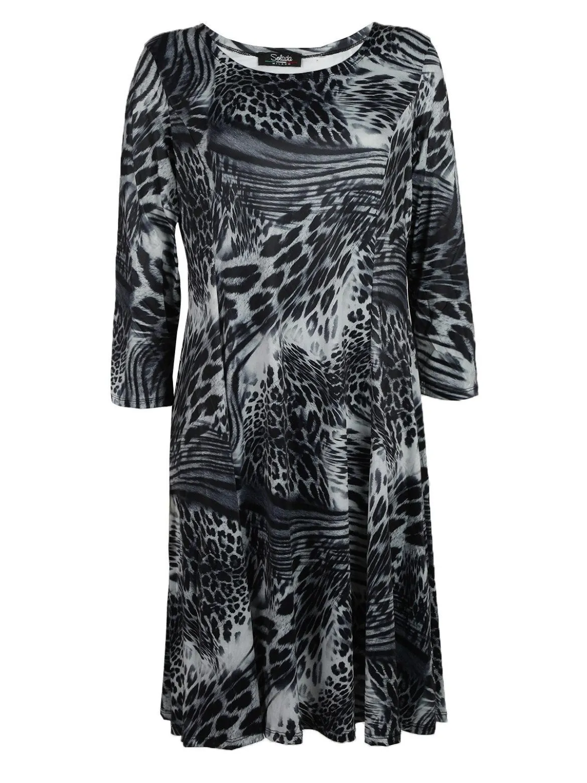 Solada Vestito maculato maniche lunghe