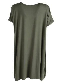 Solada Vestito maxi da donna a maniche corte con taschini - militare