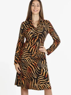 Solada Vestito midi donna con stampa animalier