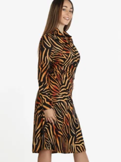 Solada Vestito midi donna con stampa animalier