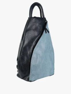 Solada Zaino da donna in ecopelle bicolore - azzurro