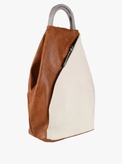 Solada Zaino da donna in ecopelle bicolore - beige