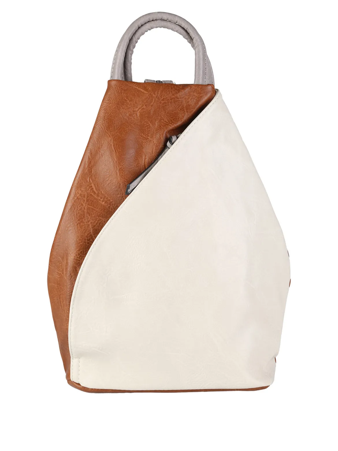 Solada Zaino da donna in ecopelle bicolore - beige