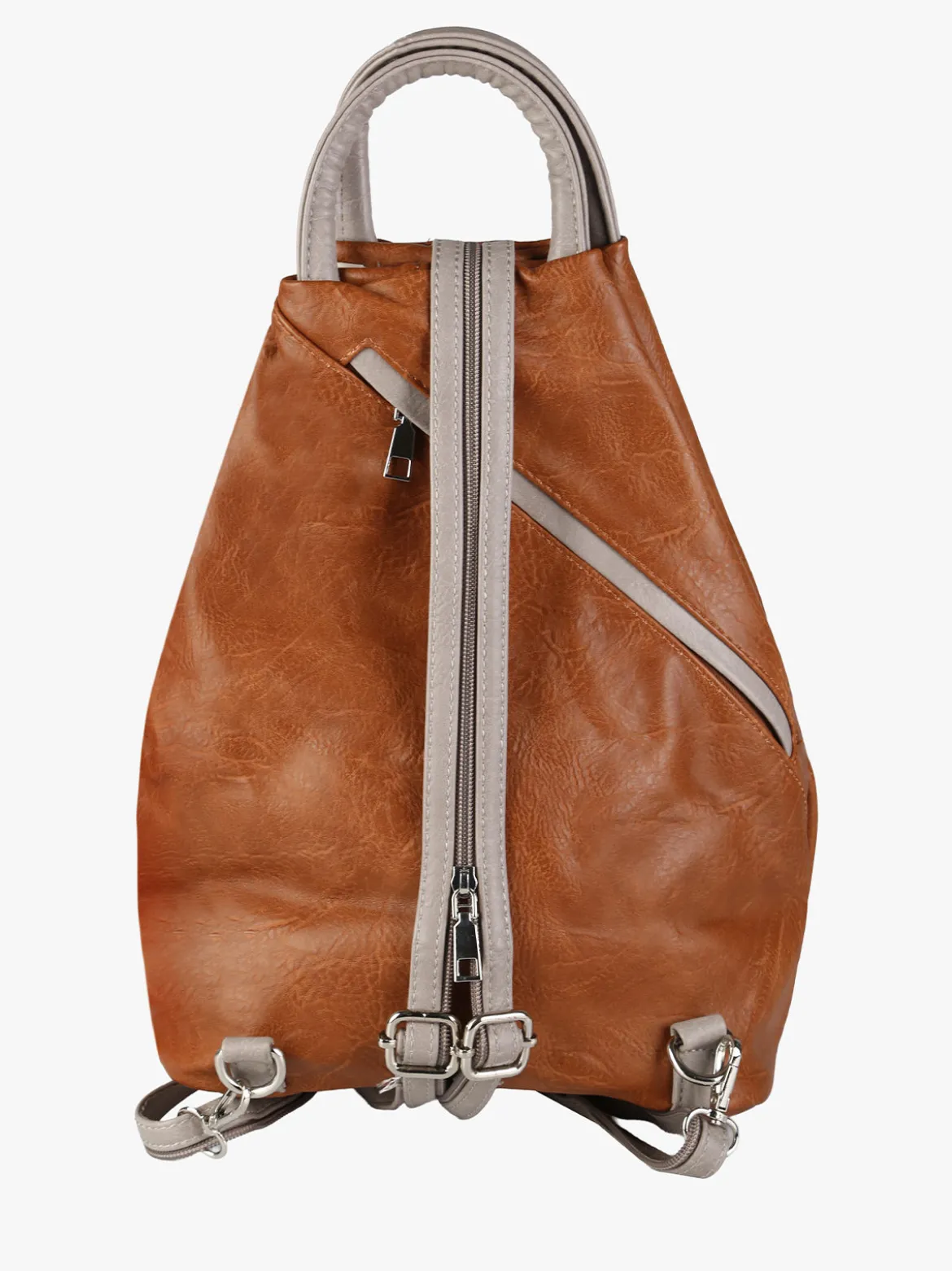 Solada Zaino da donna in ecopelle bicolore - beige
