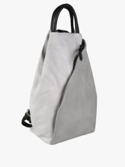 Solada Zaino da donna in ecopelle bicolore - grigio chiaro